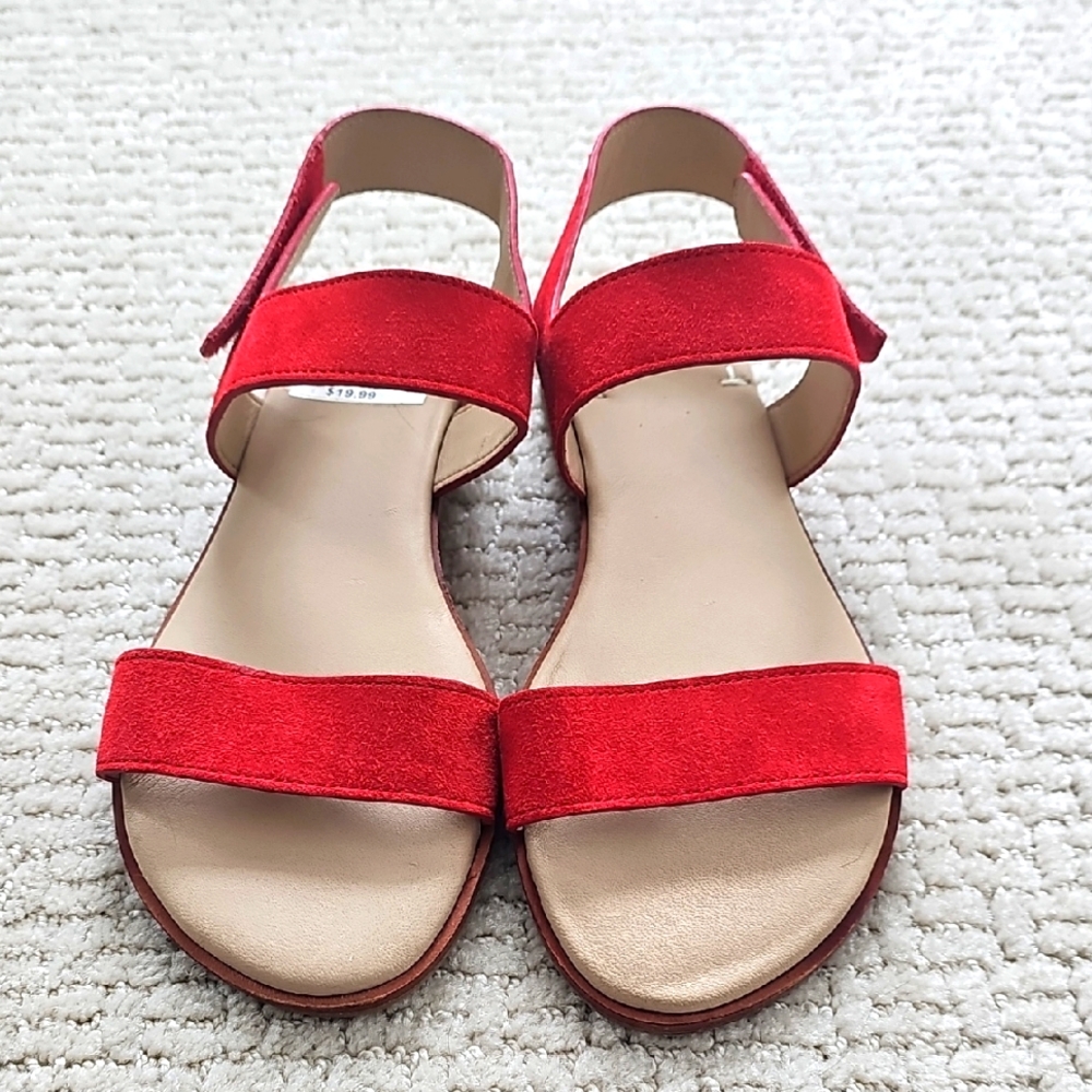 Johnston & Murphy leather and red Suede Women's Sandals *Brand NEW*